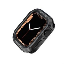 워치 케이스 애플 호환 견고한 커버 시계 44mm 40mm 45mm 41mm 8 se 6 5 3 iWatch Accessorie TPU 화면 보호기 시리즈 7, Black_38mm or 40mm or 41MM