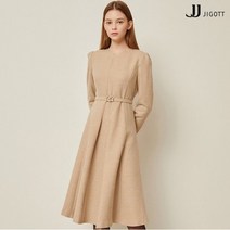 JJ지고트 퍼프 슬리브 울 플레어 원피스 GMCA0OP51
