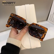 고급선글라스 올 매치 스퀘어 프레임 선글라스 패션 트렌디 남성 및 여성용 선글라스 사이클링 운전 고글 레오파드 안경 UV400