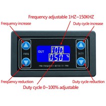 신호 발생 디지털 디스플레이 PWM 펄스 주파수 듀티 비율 1HZ ~ 150KHZ 가변 구형파 신호 발생기, 한개옵션0