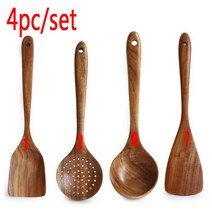 1-7 개/대 자연 나무 숟가락 소쿠리 특수 나노 수프 스키머 요리 주방 도구, 02 4pcs