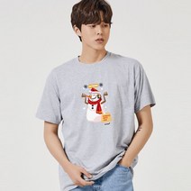 키밍 눈사람 겨울 성탄절 그래픽 반팔티