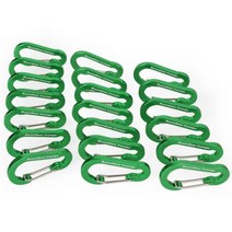 카라비나 미니 대형 캠핑 카라비너 등산용고리 Boundle Voyage아웃도어 등산 액세서리 알루미늄 합금 퀵드로우 버클 후크 재질 무게 kg, Green-20