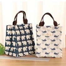 오너클랜 에코백 스타일의 린넨소재로 북유럽st 보냉보온가방_W9ADBCB