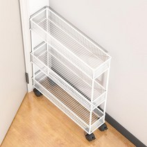 틈새수납장 철재 세탁실 폭좁은 이동식 선반, 16