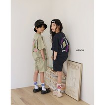 아동용 반팔 상하복 주니어 남아 여아 벙거지상하 반바지세트 5호~21호