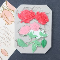 초콜릿 실리콘몰드, 장미5송이 (실리콘몰드234), 1개