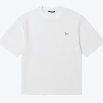 애드호크 남여공용 오버핏 쿠션지 크루넥 반팔 티셔츠 (HZ4ST93)