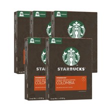 스타벅스 네스프레소 싱글 오리진 콜롬비아 캡슐 18개 Starbucks By Nespresso Single Origin Colombia Capsules, 5팩