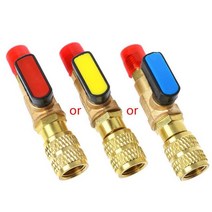 1/4 quot수-5/16quot 암 SAE R410A 냉매 스트레이트 볼 밸브 AC 충전, [01] 1pcs