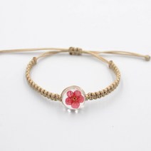 생화를 말려넣은 커플&우정매듭팔찌