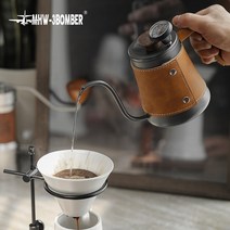 MHW-3BOMBER 레아-9 가죽 핸드드립주전자 400ml 커피드립포트, 360ml
