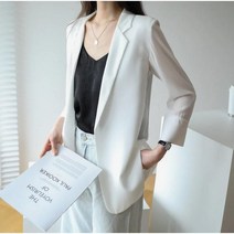 Momolatti 여성 박형 묵히다 봄 여름 데일리 오피스 재킷