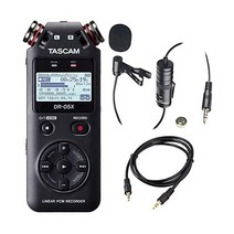 타스캠 DR-05X 2-Input / 2-Track 휴대용 스테레오 핸디형 디지털 오디오 녹음기 and USB 오디오 인터페이스 (블랙) with Deluxe 액세서리 번들