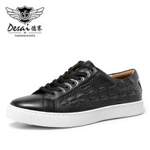 Depai-전체 곡물 정품 가죽 캐주얼 남성 여성 커플 신발 브랜드 화이트 스포츠 스니커즈 신상품 패션 사이즈 13 2022128464