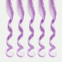 마녀플랜트 롱 컬러 그라데이션 헤어피스 브릿지 붙임머리 5P, 오로라퍼플5P