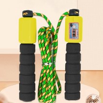숫자 자동 카운터 유산소 운동 밧줄 줄넘기 DD-11482, 옐로우