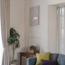 발루아 LED 시계용 액자 + 24cm 벽시계 패브릭액자 캔버스액자, 1.남과여+ 24cm LED 벽시계