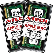 A-Tech 애플 맥북 프로iMac 맥 미니 DDR3 PC3-10600 메모리, 8 GB
