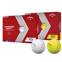 캘러웨이 크롬소프트 트리플트랙 골프공 3피스, [색상] 옐로우, 옐로우