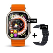 혈당측정 스마트워치 손목시계 남녀공용 GPS 울트라 9 블루투스 NFC 나침반 경로 Ip68 U9 49mm, 2.Black - With Original Box