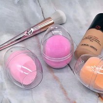 휴대용 투명 퍼프 케이스 화장품 쿠션 보관함 캡슐함 에그캡슐 투명에그캡슐 케이스 투명 뽑기캡슐 계란모형케