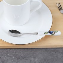 블룸엣홈 올리브 도자기 티스푼 5P세트, 단품