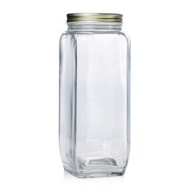 ŁØvE고질라몰까말로 유리 밀폐용기 사각 유리병 잼병 과일 2000ml 트위스트잠금 키친용품 다용도병 과일청 유리병⁀‿⁀