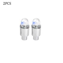 2/4PCS 자동 LED 조명 바이크 오토바이 자전거 타이어 밸브 커버 장식 플래시 스트로브 네온, [03] blue, 4개