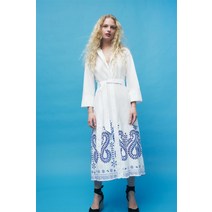 ZARA 자라 여성복 자수 셔츠 스커트 롱 자수 원피스 04786087250 4786087