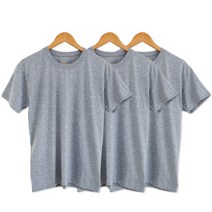 슬로비 국산 순면 남녀공용 반팔 티셔츠 3팩