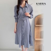 카라 KARRA 타탄체크포켓리본원피스 KB3SOP042Q