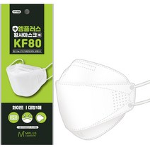 소확행몰 엠플러스 국산 미세먼지 황사마스크 KF80 대형 화이트, 1개