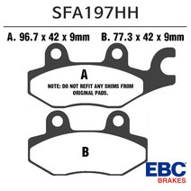 EBC 버그만400 우측 프론트 브레이크패드 SFA197HH