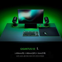 레이저 기간투스 V3 RAZER GIGANTUS 게이밍 마우스 장 패드 미디엄, 딱정벌레 V3 L