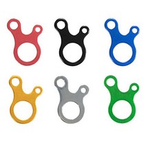 West Coast Paracord 3 Hole Tensioner Guyline Adjuster with a Figure 9 Descender Ring 3 Hole Connecto, 8Pack, Black