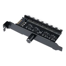 Coms 쿨러 팬 속도 조절기 SATA to 4P x 8 분배 IH197