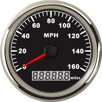 시간당 0-160 마일 GPS 속도 게이지 85mm 계기 블랙 다이얼 9-32v 자동 선박 바이크 오토바이 rv용 안테나, 02 black BS