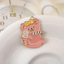 비즈아이 [7346-15]에폭팬던트(아이스크림곰) 22*30mm (골드) [1개], 1개