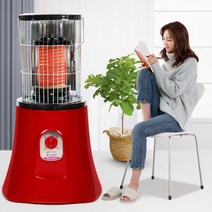 2023년 국내생산 나산전기 가정용 사무실 전기난로 5-15평 황토보빈히터, 레드계열, NS-7207L