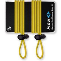 Flow Goggle Strap Kit (2-Pack) - Replacement Bungee Cord Straps for Swim Goggles - Solid Colors (Sol, 1, Solid Yellow