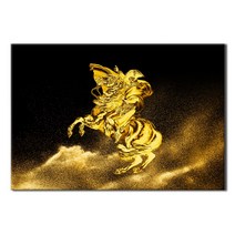 [인메이블] 황금 말그림 승진 출세운 돈들어오는그림 대형 풍수 그림 거실 인테리어 캔버스 액자, 01.황금 나폴레옹, 캔버스액자, 중형 12호 [60.6x45.5cm]