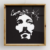 tf768-우드프레임액자_예수님, 2.그레이