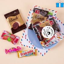 10+1 무료라벨/ 달콤한 미니 간식꾸러미 4종 구디백 어린이집 영어유치원 학교 회사 생일 선물 과자 홍보 행사 답례품