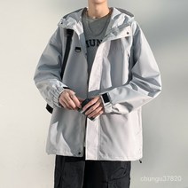 2023가을겨울바람막이빅사이즈루즈핏집업야상후드커플