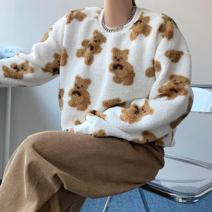 에이스토리 여성 캐주얼 곰돌이 뽀글이 덤블 베어 맨투맨