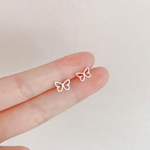 다왕 amZES011 미니 나비 심플 귀걸이 (실버925도금)