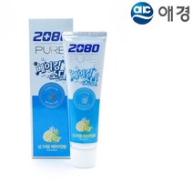 애경 2080퓨어 베이킹소다 치아미백 레몬 치약120g, 기본