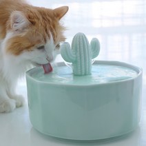 고양이 강아지 오아시스 세라믹 고양이 정수기 자동 급수기 필터, 오렌지물고기