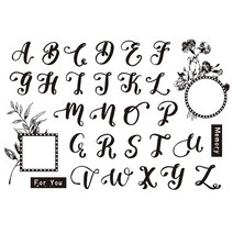 문자각인 금형Flower letter stamp Clear for Scrapbooking 투명 실리콘 고무 DIY 사진 앨범 장식 A106, 한개옵션0